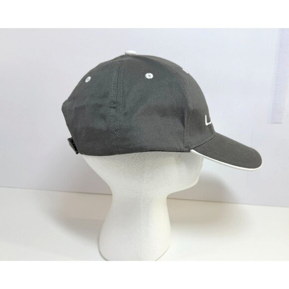 Lexus Gray White Embroidered Logo Strapback Baseball Cap Adjustable Hat OSFM - Picture 5 of 12